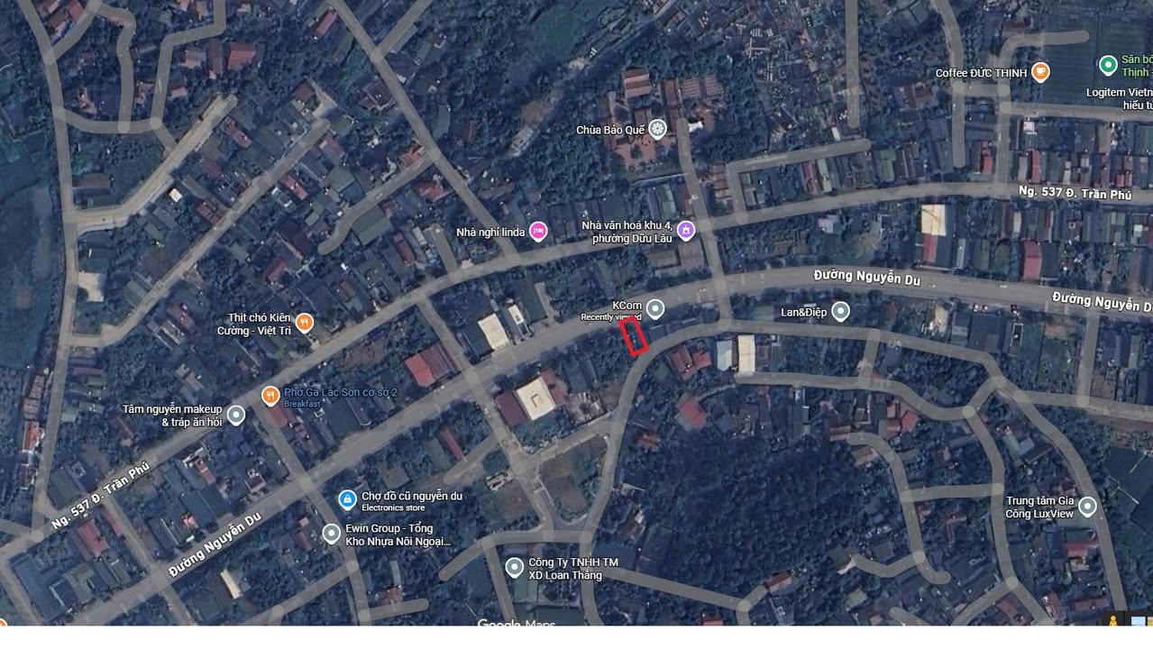 Đất nền mặt tiền đường Nguyễn Du, Phường Dữu Lâu, 86,7m² - Đầu tư sinh lời ngay!