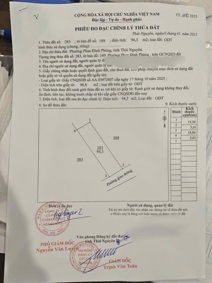 Đất nền phường Phan Đình Phùng 94.3m² giá 4 tỷ - Vị trí đắc địa, không lo ngập lụt!
