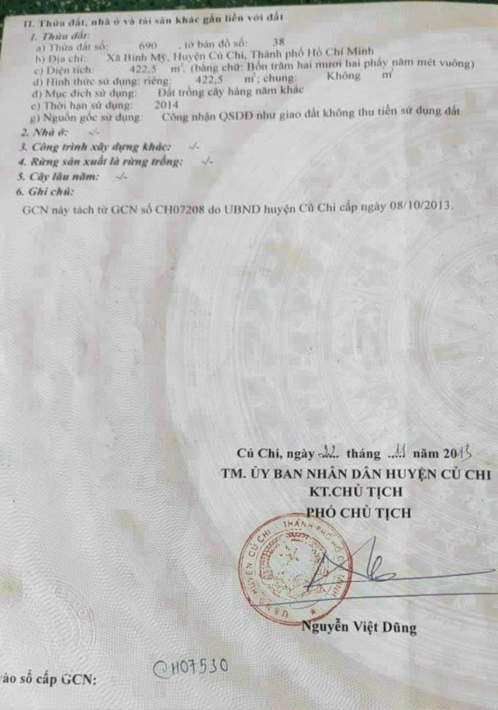 Đất Bình Mỹ Mặt Tiền Đường Thông 422m² giá 7 tỷ - Pháp lý sổ đỏ chính chủ!