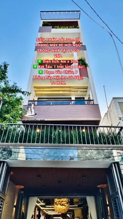 Townhouse Phạm Văn Chiêu, Gò Vấp 120m² giá thỏa thuận - Thang máy tiện nghi