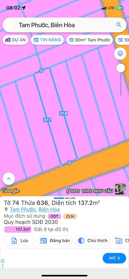 Đất nền kinh doanh Phường Tam Phước 138m² giá 2.05 tỷ - Đầu tư sinh lời ngay!