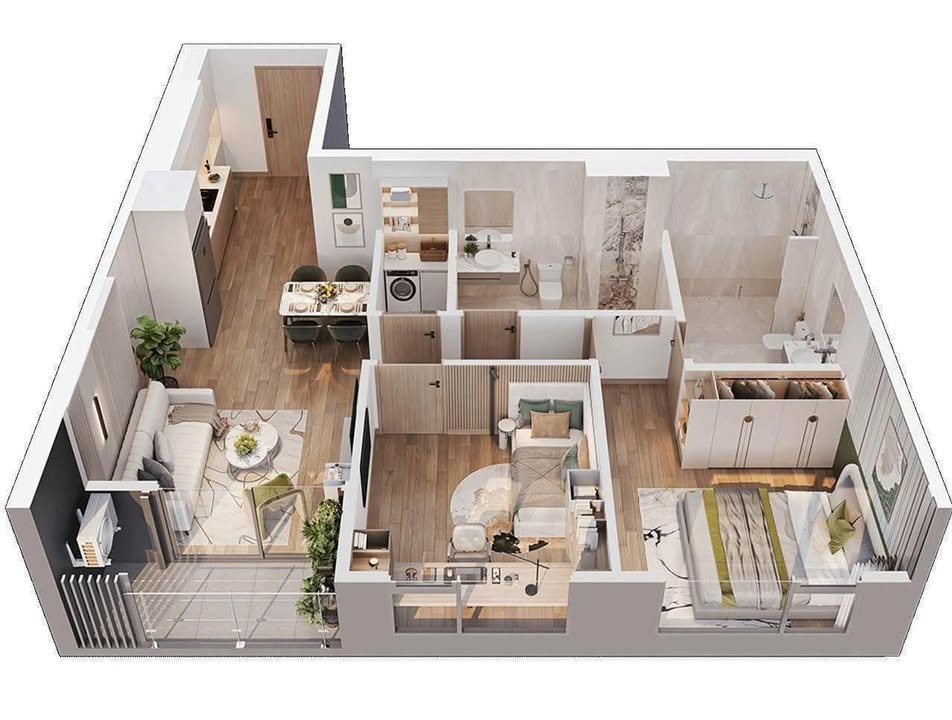 Căn hộ Vinhomes Smart City 64.9m² giá 4.1 tỷ - View Resort tuyệt đẹp!