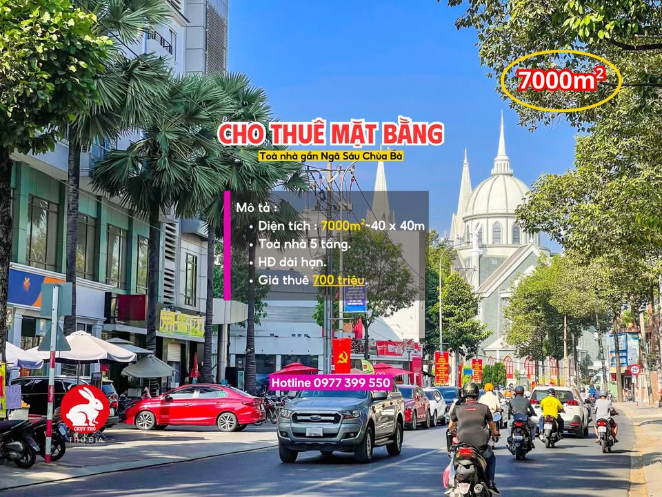 Cho thuê Tòa nhà 7000m² mặt tiền Ngã Sáu Chùa Bà, Thủ Dầu Một