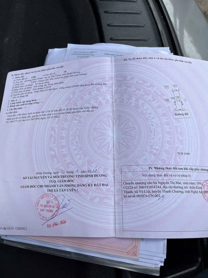 Đất Phú Chánh, Tân Uyên 74m² giá 1.28 tỷ - Đường 6m ô tô né nhau!