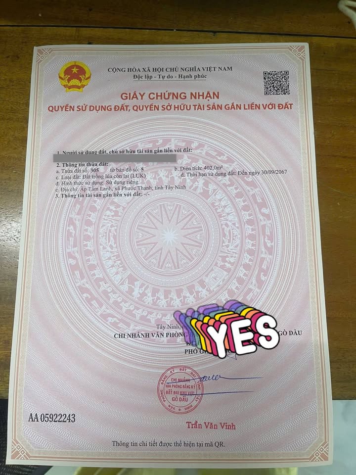 Đất thổ cư Huyện Dương Minh Châu 365m² giá 900 triệu - Chính chủ bán gấp!