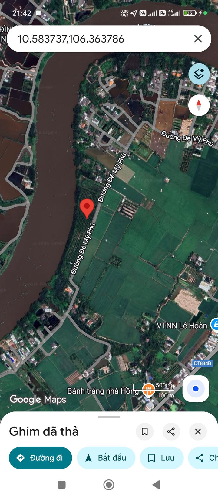 Đất lúa 11.000m² tại Xã Mỹ Phú, Thủ Thừa, Long An - Giá 8 tỷ, Sổ đỏ chính chủ!