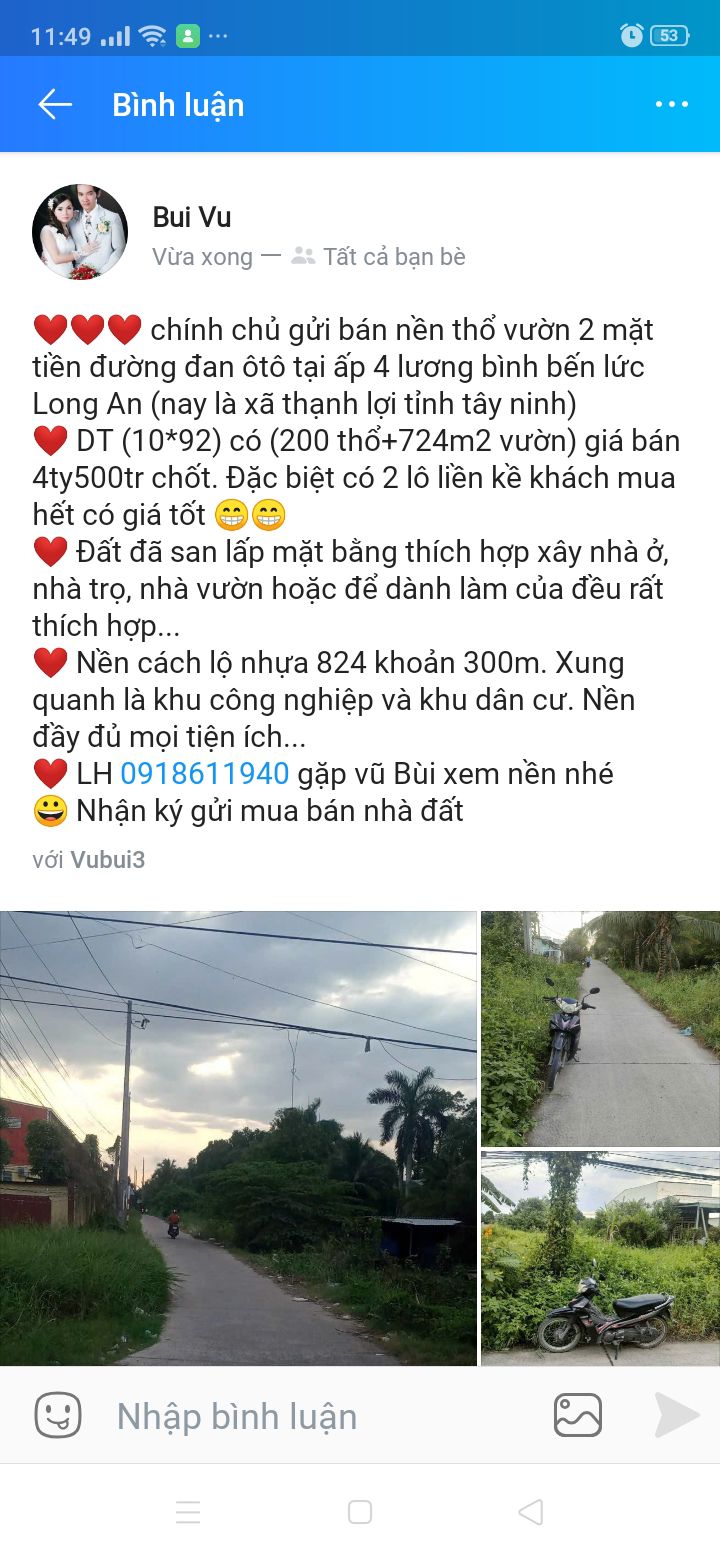 Đất thổ vườn 2 mặt tiền đường tại Xã Thạnh Lợi, 920m² giá 4.5 tỷ - Đầu tư sinh lời!