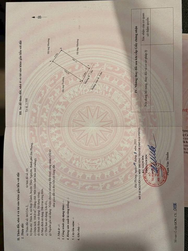 Đất nền Hợp Thành, Thủy Nguyên 104m² giá 1.19 tỷ - Cơ hội đầu tư hấp dẫn!