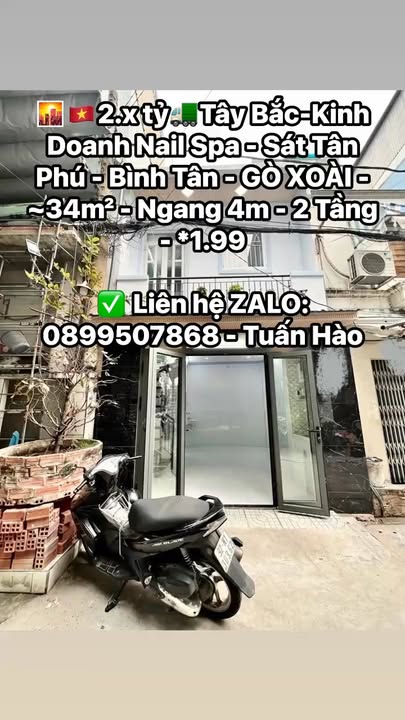 FrontHouse Kinh Doanh Nail Spa Gò Xoài 34m² giá 1.99 tỷ - Tiềm năng sinh lời cao!