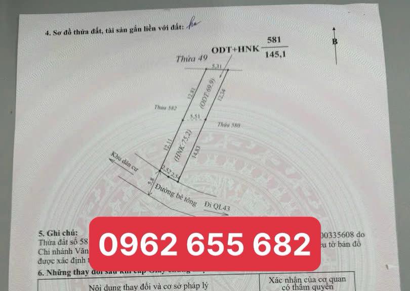 Bán đất tại trục chính An Thái, phường Mộc Châu, diện tích 145m² giá chỉ 1.52 tỷ - Pháp lý rõ ràng!