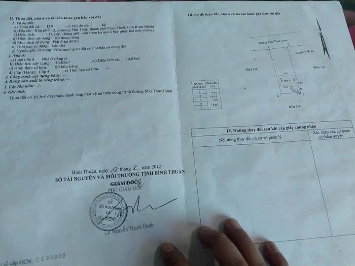 Đất thổ cư mặt tiền Mai Thúc, Phan Thiết 137m² giá 4.7 tỷ - Cơ hội đầu tư hấp dẫn!