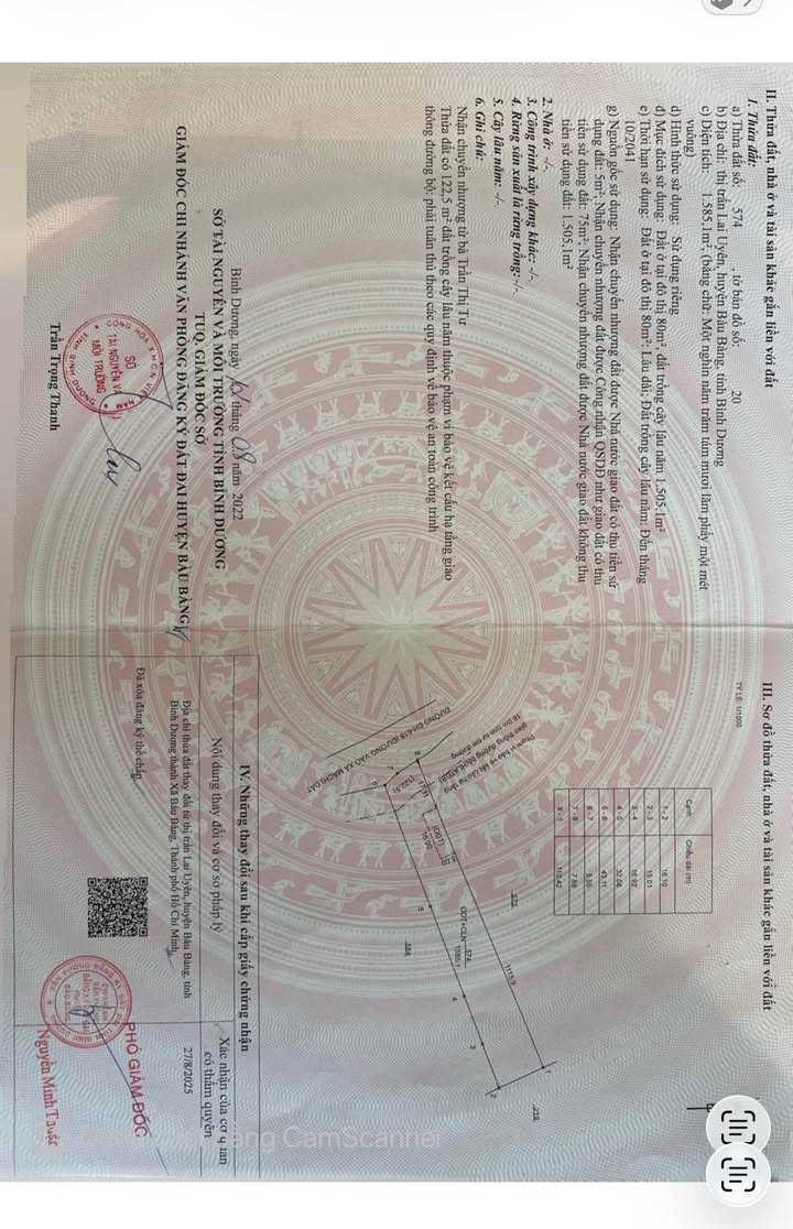 Đất nền Bàu Bàng 1580m² giá 2.5 tỷ - Sổ hồng riêng, đầu tư lý tưởng!