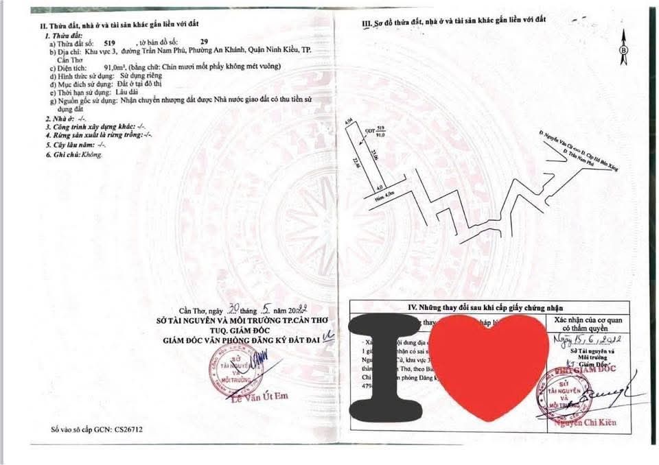 Bán đất hẻm 9 Trần Nam Phú, 91m² giá 2.35 tỷ - Sổ hồng chính chủ!