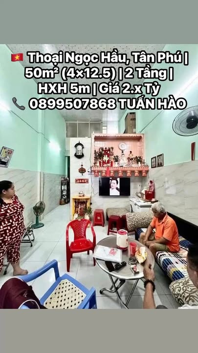Nhà phố Thoại Ngọc Hầu, Tân Phú 50m² giá 2 tỷ - Nhà mới chính chủ, tiện ích đầy đủ!