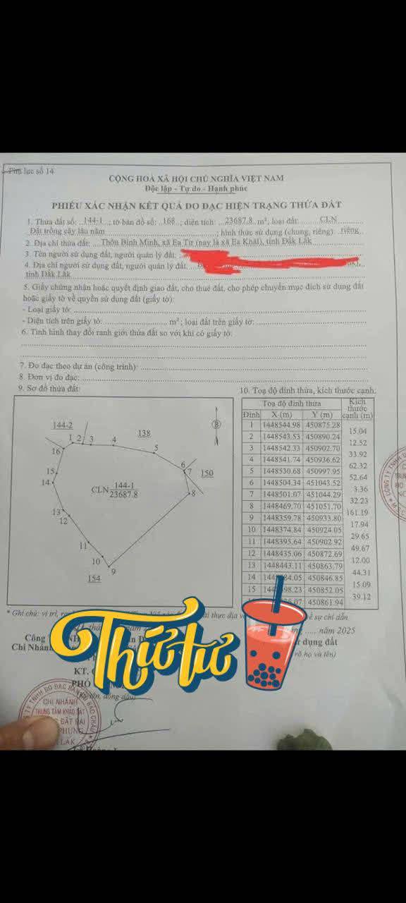 Đất nông nghiệp thôn Bình Minh, xã Ea Hiao, 23500m² giá 850 triệu - Đầu tư sinh lời hấp dẫn!