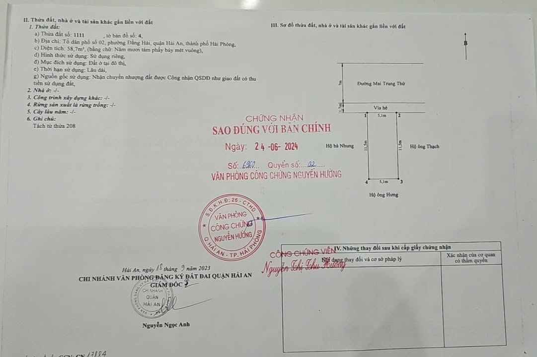 Nhà mặt đường Mai Trung Thứ, Quận Hải An, 59m² giá 5.85 tỷ - Kinh doanh tốt!