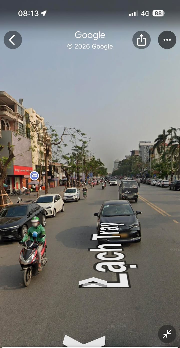 Nhà 3 tầng mặt đường Lạch Tray, Hải Phòng 94m² giá 20 tỷ - Vị trí đẹp, vỉa hè rộng!