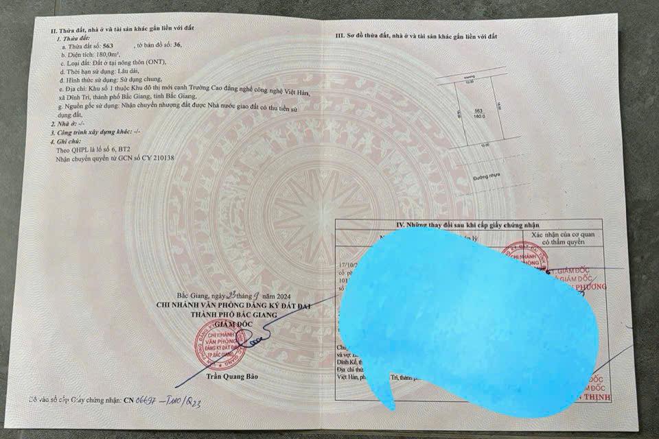 Đất biệt thự KĐT Việt Hàn, Bắc Ninh - 180m² hướng Nam, giá 7 tỷ