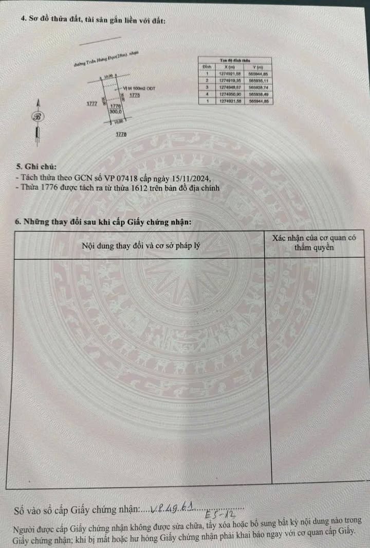 Đất nền Trần Hưng Đạo, Quận Tân Phú, 300m² chỉ 2.5 tỷ - Đầu tư sinh lời hấp dẫn!