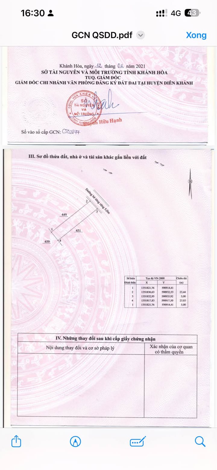 Đất thổ cư Suối Hiệp, Diên Khánh - 119m² chỉ 1.072 tỷ - Cơ hội đầu tư tuyệt vời!