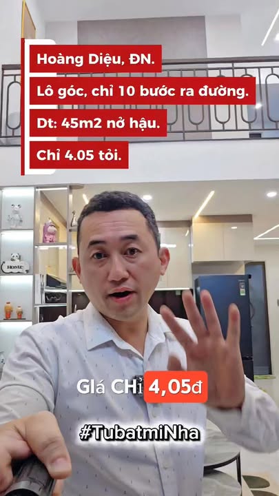 Nhà lô góc đường Hoàng Diệu, Đà Nẵng 45m² giá 4.05 tỷ - Chỉ 10 bước ra phố!