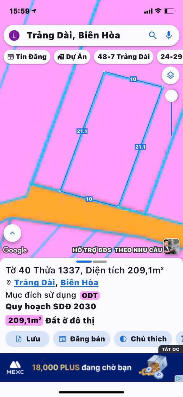 Lô biệt thự Trảng Dài - Biên Hòa 210m² giá 6 tỷ - Đầu tư sinh lời ngay!