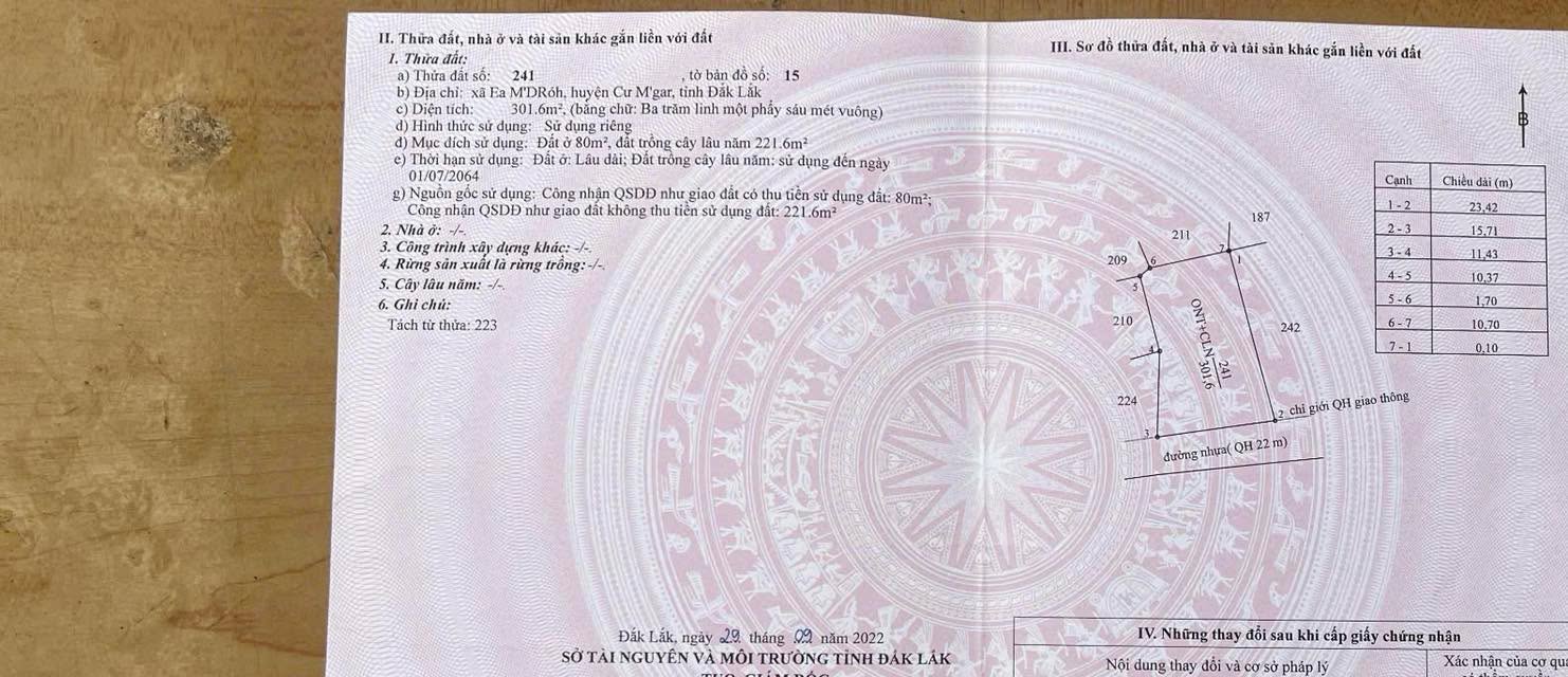 Đất nền dự án KDC trung tâm xã Ea M'DRóh, 345m² - Cơ hội đầu tư tuyệt vời!