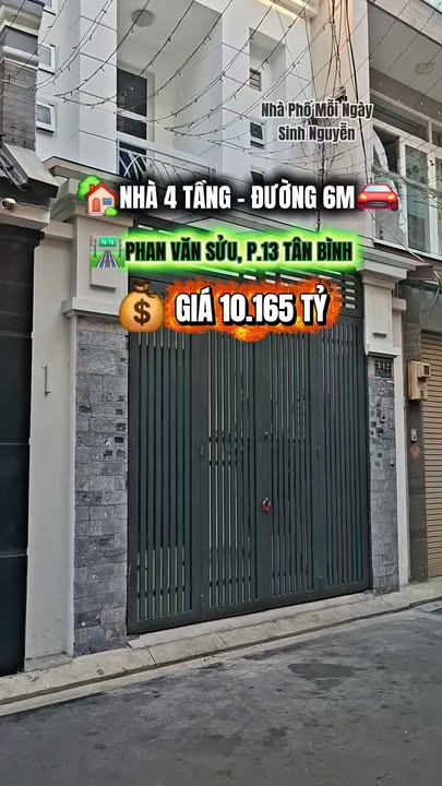 Townhouse Phan Văn Sửu, Tân Bình 54m² giá 10.165 tỷ - Pháp lý rõ ràng, thương lượng tốt!