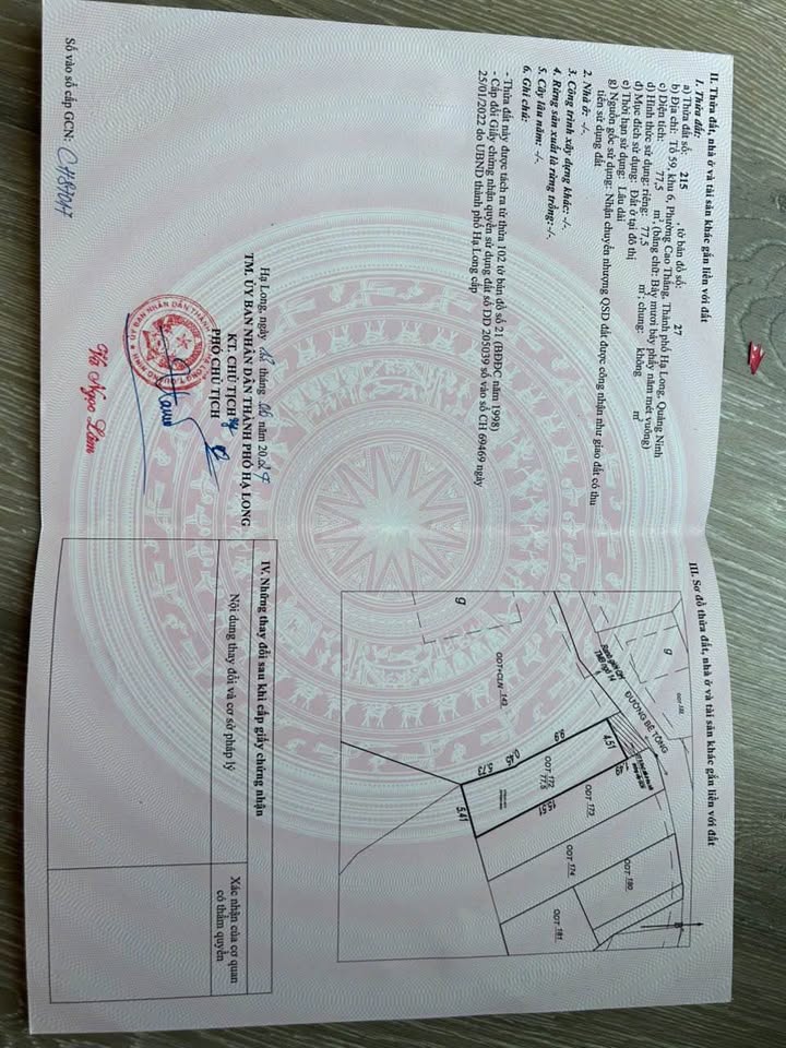 Đất nền đẹp tại ngõ 14 Cao Thắng 77,6m² giá chỉ 2,8 tỷ - Đường ô tô đỗ cửa