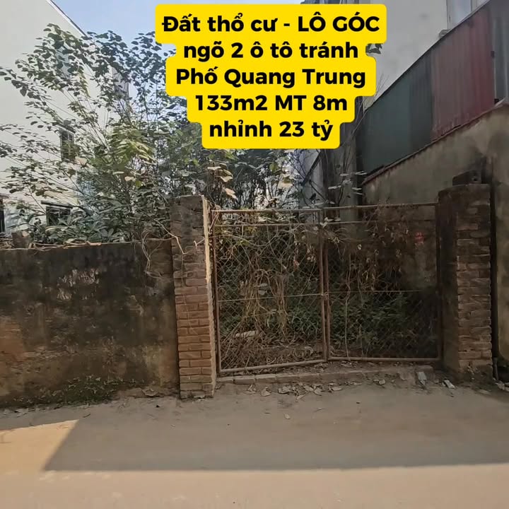 Đất thổ cư Quang Trung, Hà Đông 133m² giá 23 tỷ - Đầu tư sinh lời ngay!