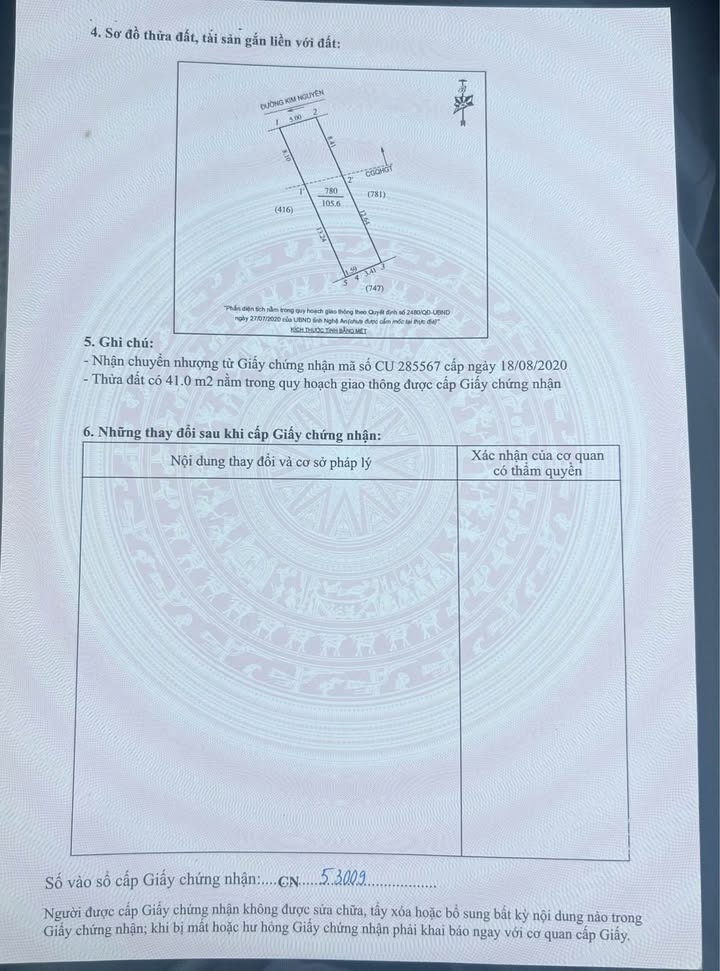 Đất kinh doanh Nghi Kim, Vinh 105.6m² giá 3 tỷ - Mặt đường lớn 24m