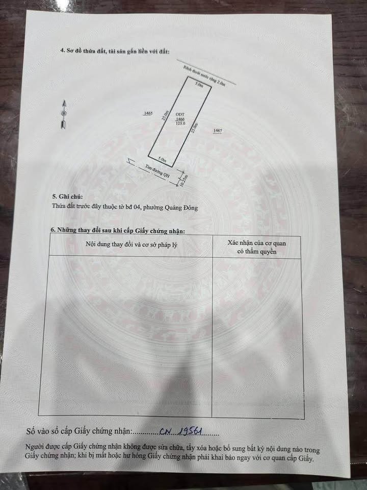 Đất nền Quảng Đông, Thanh Hóa 125m² giá 1.4 tỷ - Cơ hội đầu tư hấp dẫn!