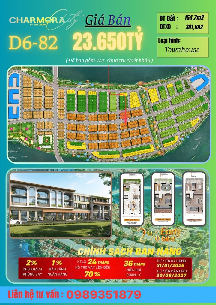 Shophouse Charmora City Nha Trang 154m² giá 23.65 tỷ - Đầu tư sinh lời hấp dẫn!