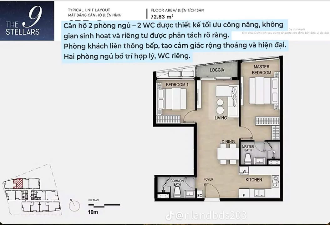 Căn hộ The Stella 9 Thủ Đức 73m² - View Hồ Bơi, Liền Kề Metro - 5.5 Tỷ