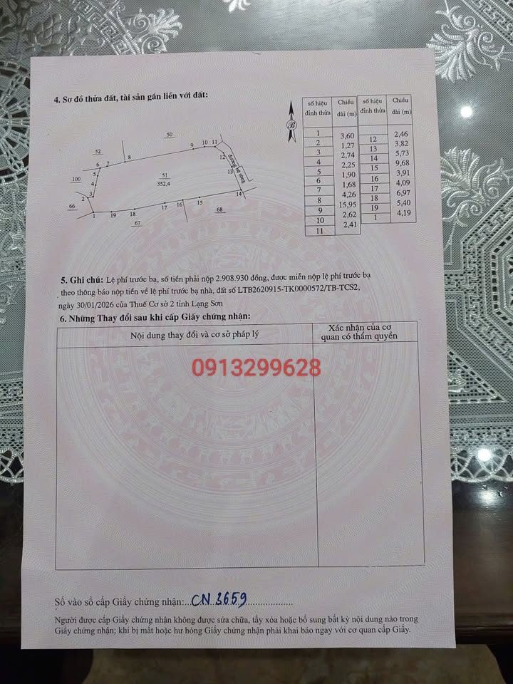 Đất nền Huyện Cao Lộc 352m² giá thỏa thuận - Đường ô tô tận nơi!