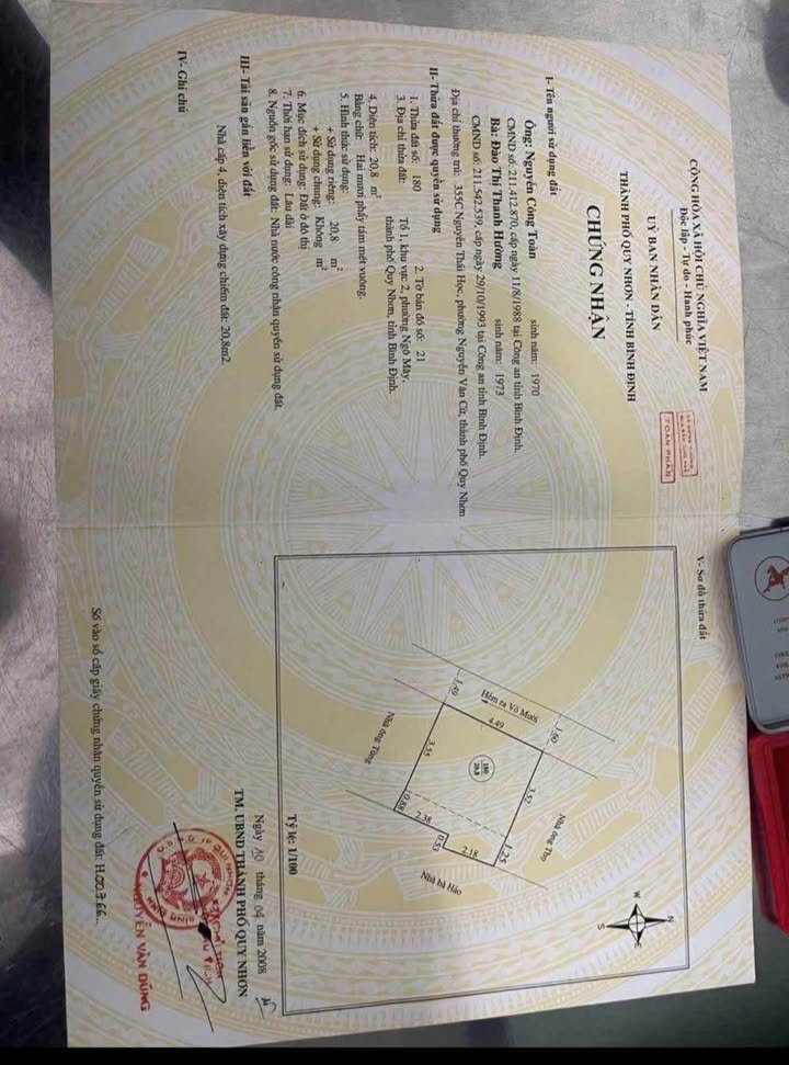 Nhà riêng hẻm Võ Mười, Quy Nhơn 23m² giá 1.45 tỷ - Pháp lý rõ ràng!