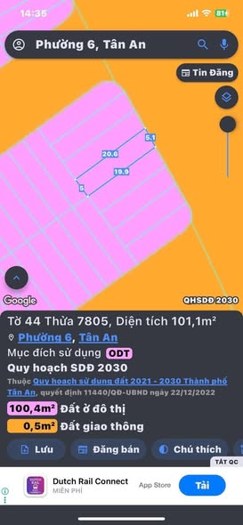 Cặp liền kề mặt tiền Hùng Vương Nối Dài, Tân An, 200m², hướng Đông Bắc - Đầu tư sinh lời!