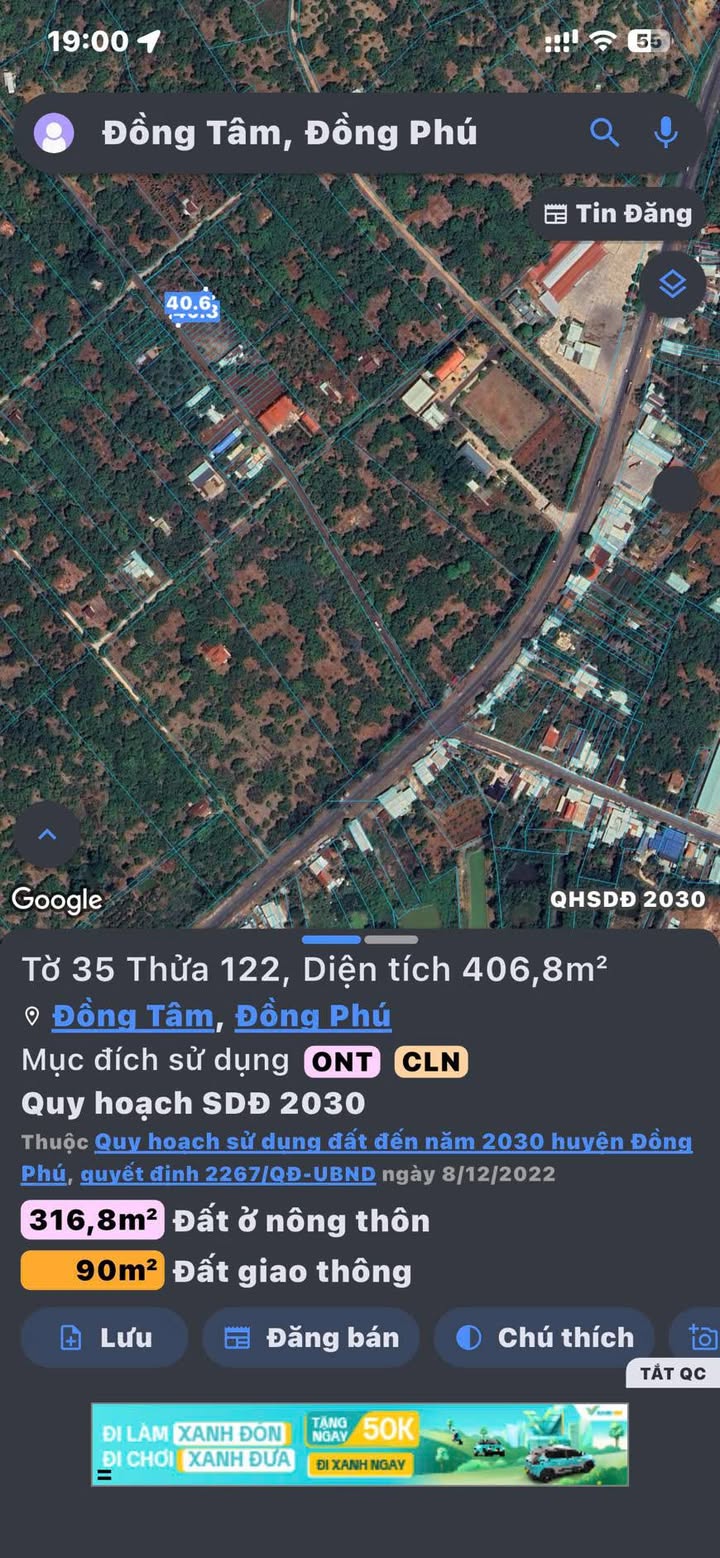 Đất nền xã Đồng Tân, huyện Ứng Hòa, 400m² giá 600 triệu - Cơ hội đầu tư hấp dẫn!