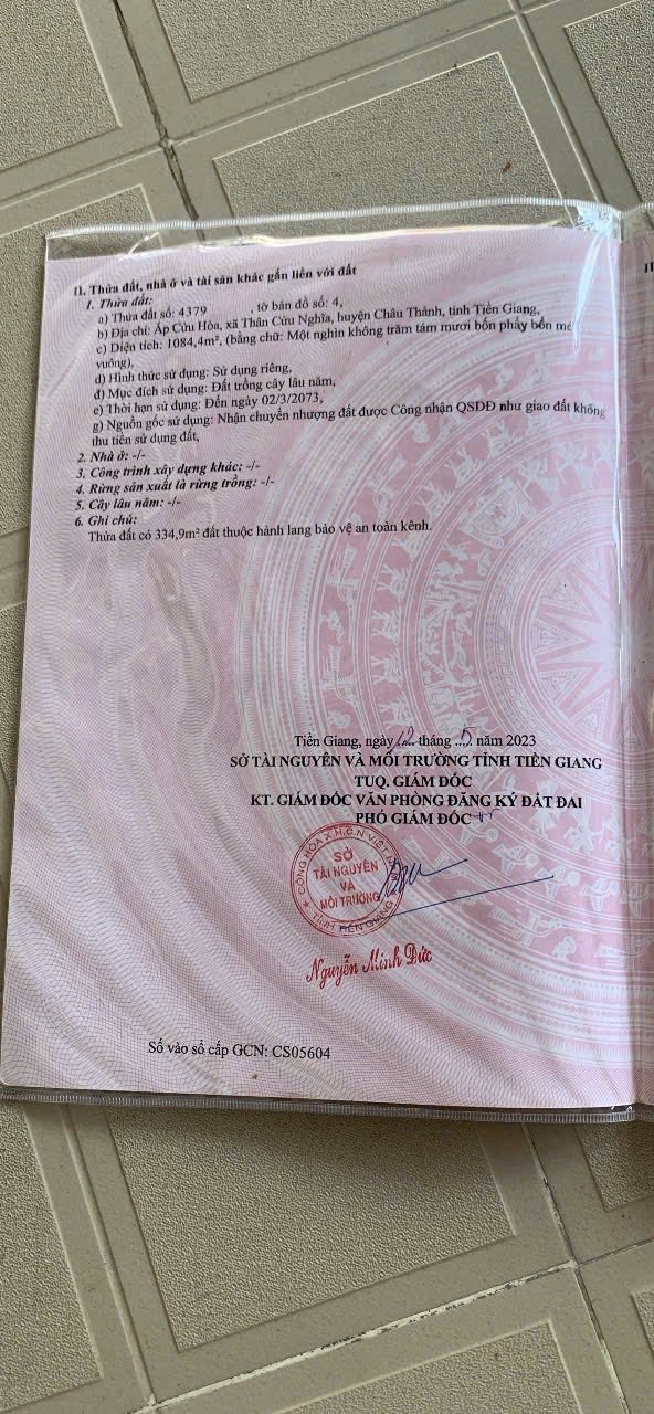 Đất nền Khu Dân Cư Thành Phố Mỹ Tho 1084m² giá 2.9 tỷ - Đầu tư sinh lời tuyệt vời!