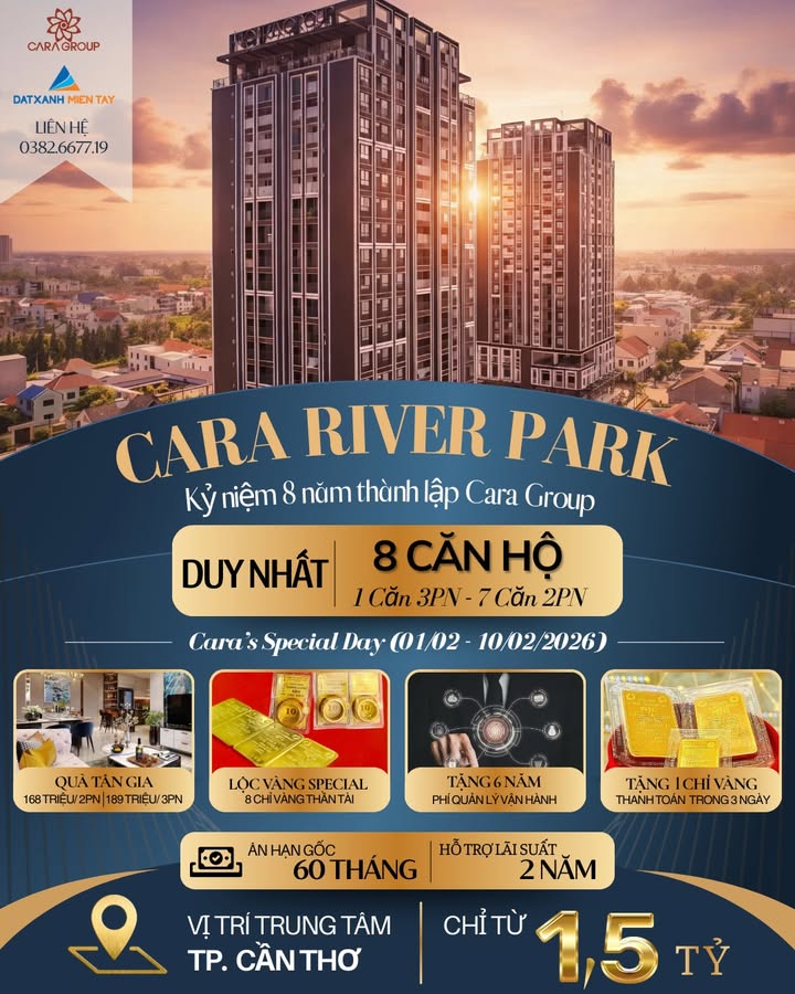 Căn hộ Cara River Park 70m² giá 1.5 tỷ - Cơ hội hiếm có sở hữu ngay!