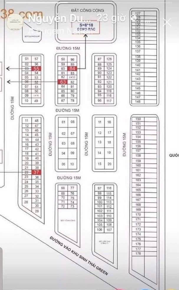 Đất nền 148m² trục chính KĐT Gren, P. Trần Phú, Hà Tĩnh - Sẵn sàng xây dựng