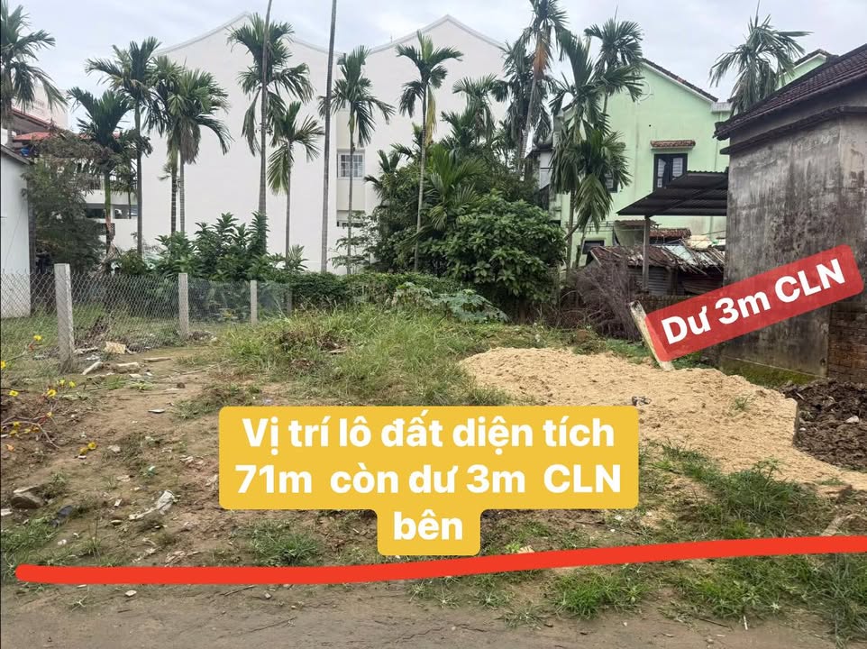 Đất nền tại Khối Thanh Nam, Phường Cẩm Châu, Đà Nẵng 71m² giá 2.8 tỷ - Cơ hội đầu tư tuyệt vời!