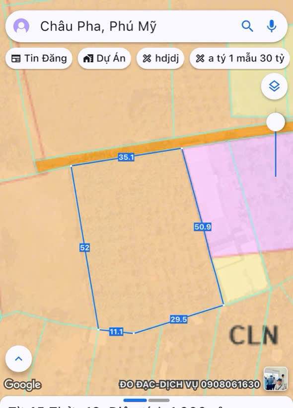 Đất nền 2 Sào Châu Pha, TP Bà Rịa 2000m² giá 4.5 tỷ - Cơ hội đầu tư hấp dẫn!