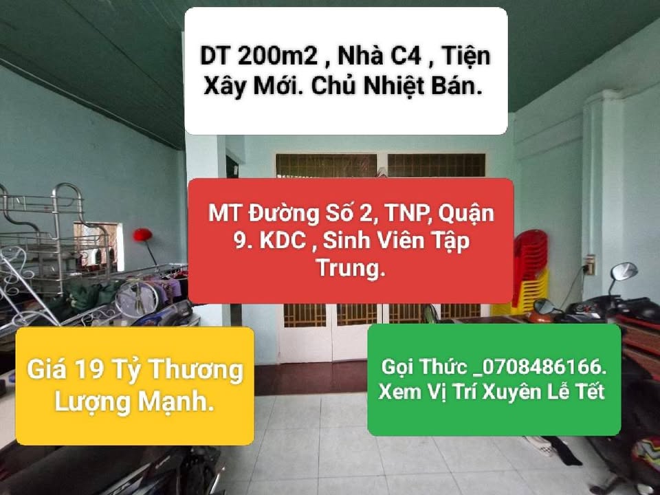 Đất nền 200m² đường số 2, Tăng Nhơn Phú B giá 19 tỷ - Cơ hội đầu tư hiếm có!