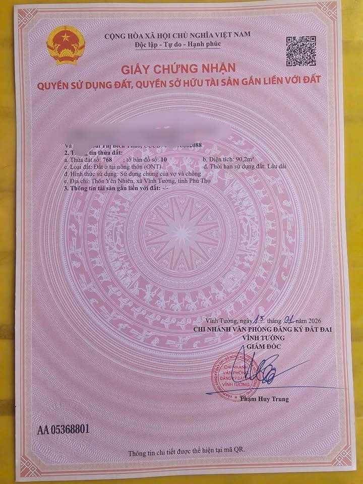 Đất nền Yên Bình - Vĩnh Tường 90.2m² giá 1.4 tỷ - Đầu tư sinh lời ngay!