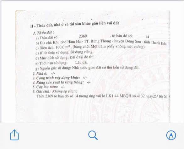 Đất nền đẹp tại Phường Rừng Thông, Thanh Hóa - 100m² giá chỉ 1.2 tỷ!