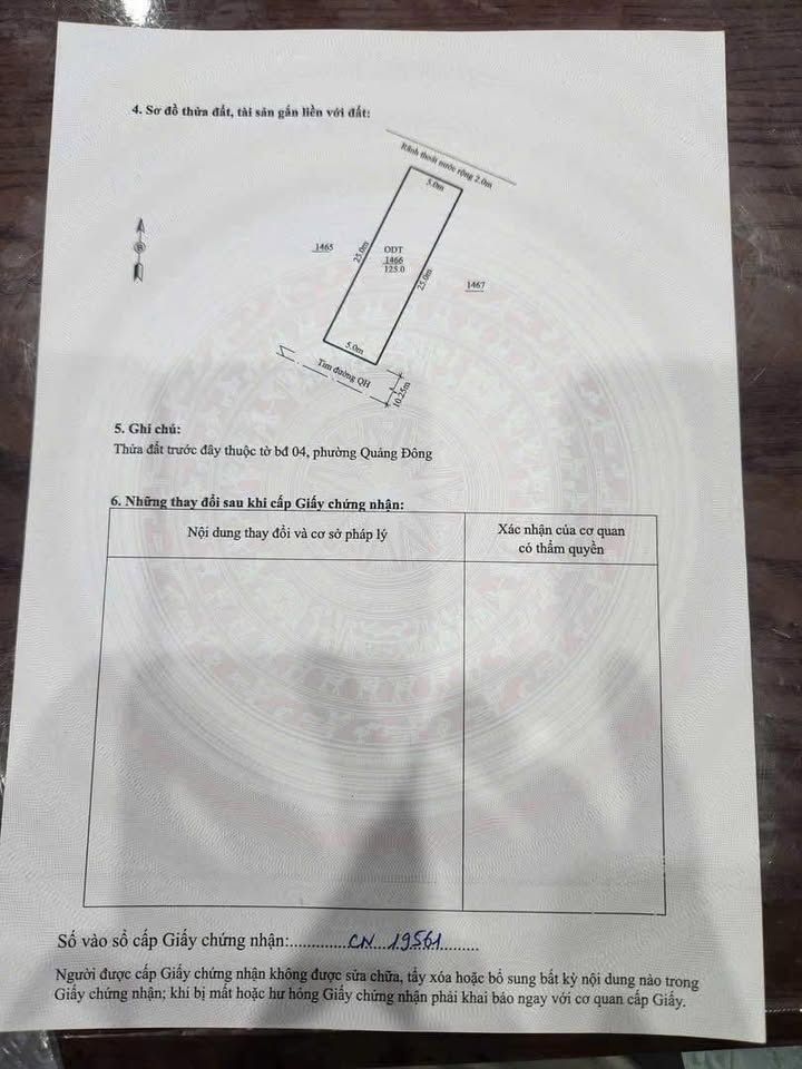 Đất nền Quảng Đông 125m² giá 1.4 tỷ - Vị trí đẹp, cơ hội đầu tư hấp dẫn!