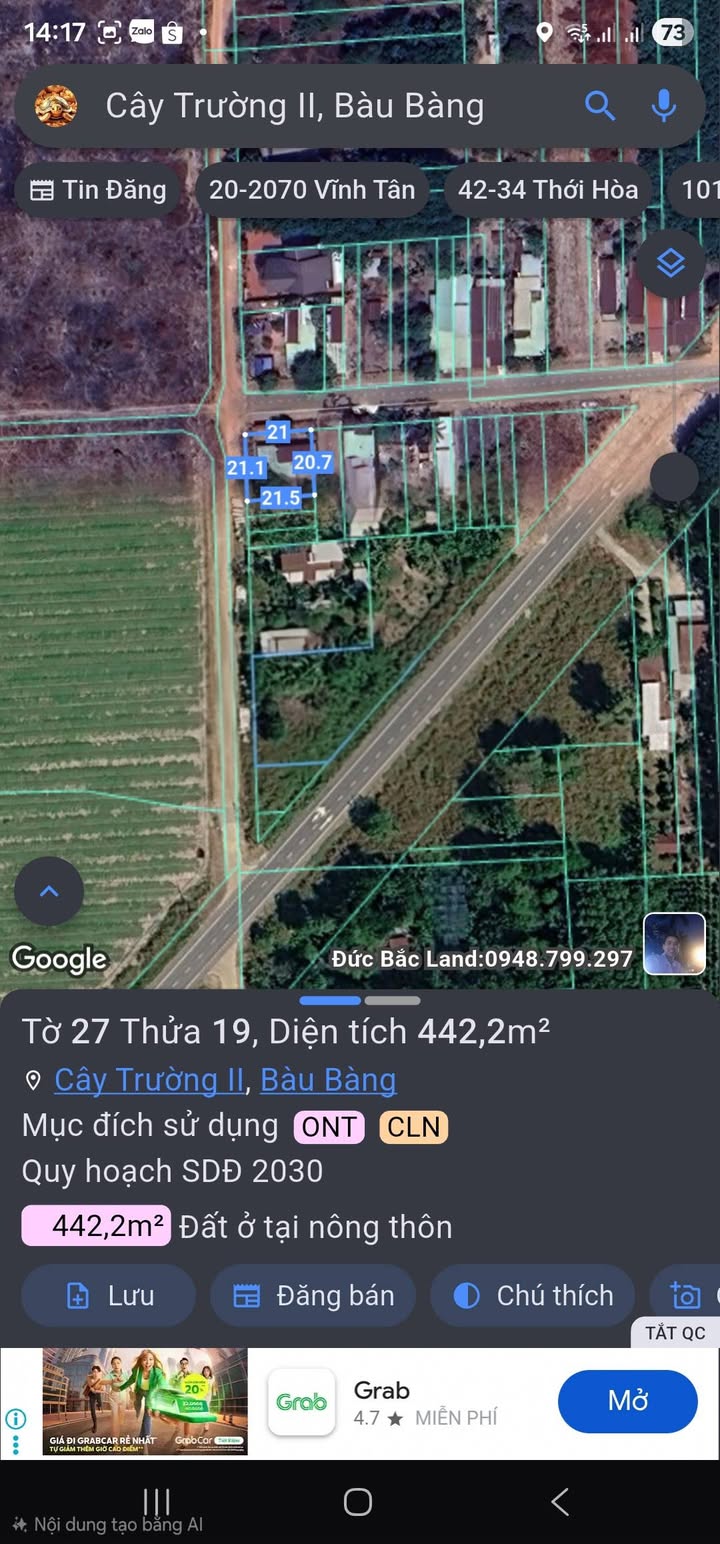 Đất nền 442m² tại Cây Trường II, Bàu Bàng - Tiềm năng kinh doanh lớn!