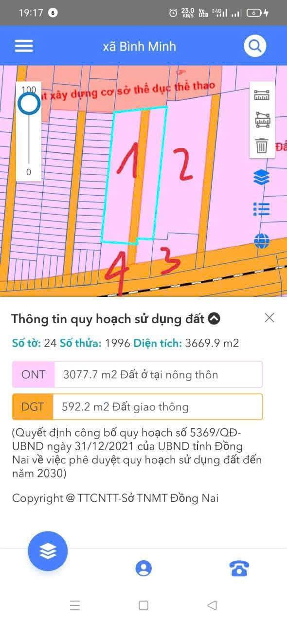 Đất nền Xã Bình Minh Trảng Bom 10,000m² - Đầu tư sinh lời ngay!