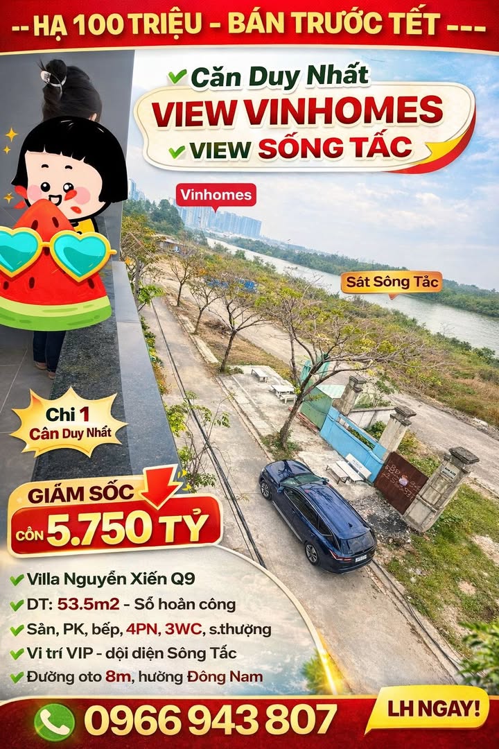 Villa Nguyễn Xiển Quận 9 53.5m² giá 5.75 tỷ - Giảm giá mạnh trước Tết!